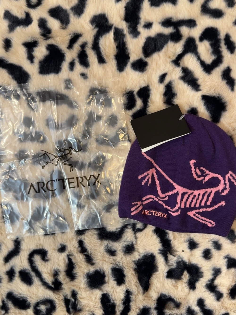 Arc'teryx Kids Purple Beanie with Pink Logo